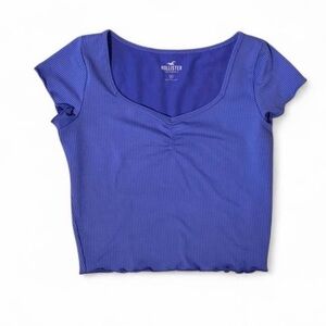 Hollister Women's Vibrant Blue Crop Top